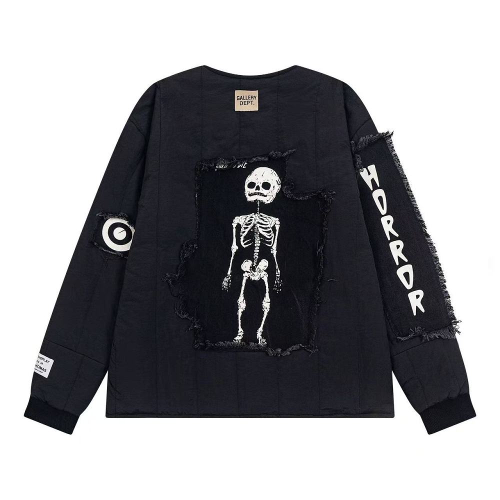 Gallery Dept Skull Puffer Jacket Black