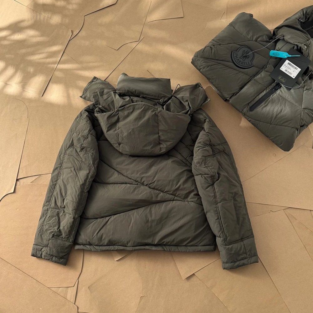 M0ncler Genius FW23 Leather Label Down Jacket Army Green