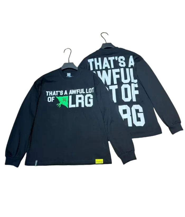 Thats A Awful Lot Of Cough Syrup Color-Blocked Alphabet Green Pattern Print Long Sleeve