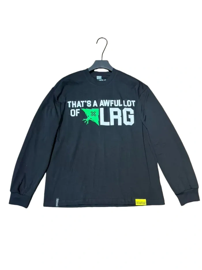 Thats A Awful Lot Of Cough Syrup Color-Blocked Alphabet Green Pattern Print Long Sleeve