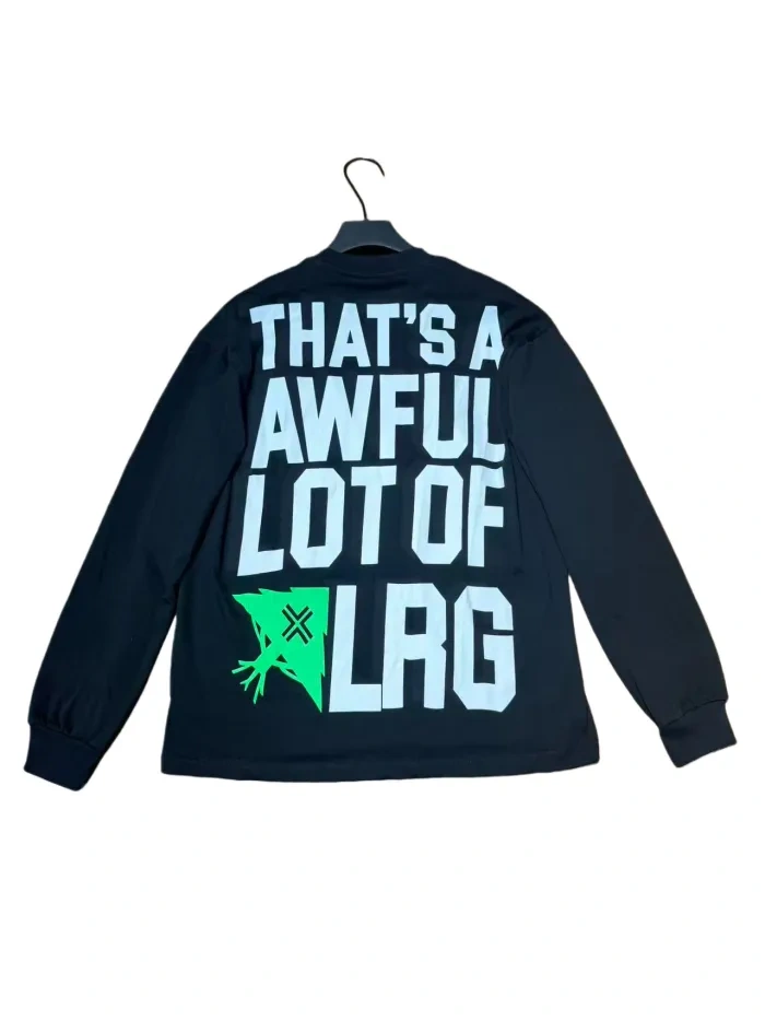 Thats A Awful Lot Of Cough Syrup Color-Blocked Alphabet Green Pattern Print Long Sleeve
