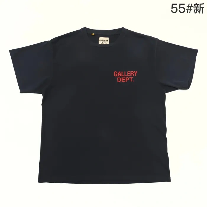 GD 1:1 quality version Red-Letter Print Basic Washed Black Tee