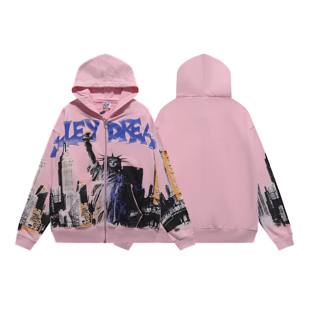 Vale Liberty Pink Zip Hoodie