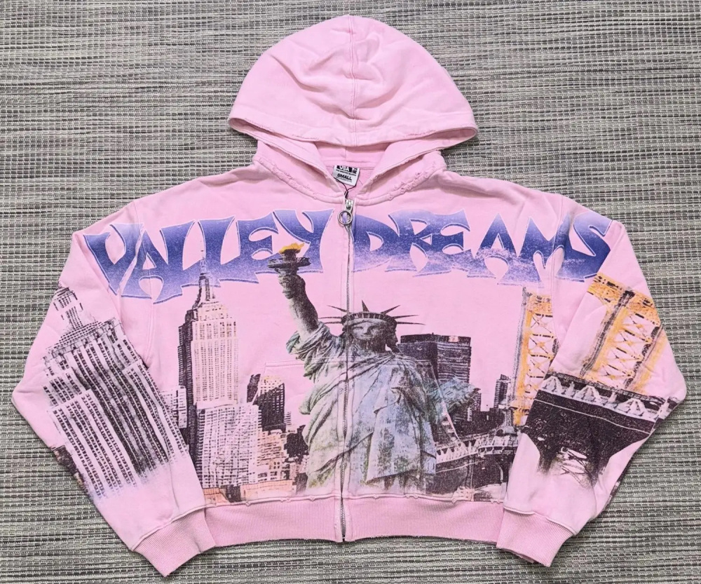 Vale Liberty Pink Zip Hoodie