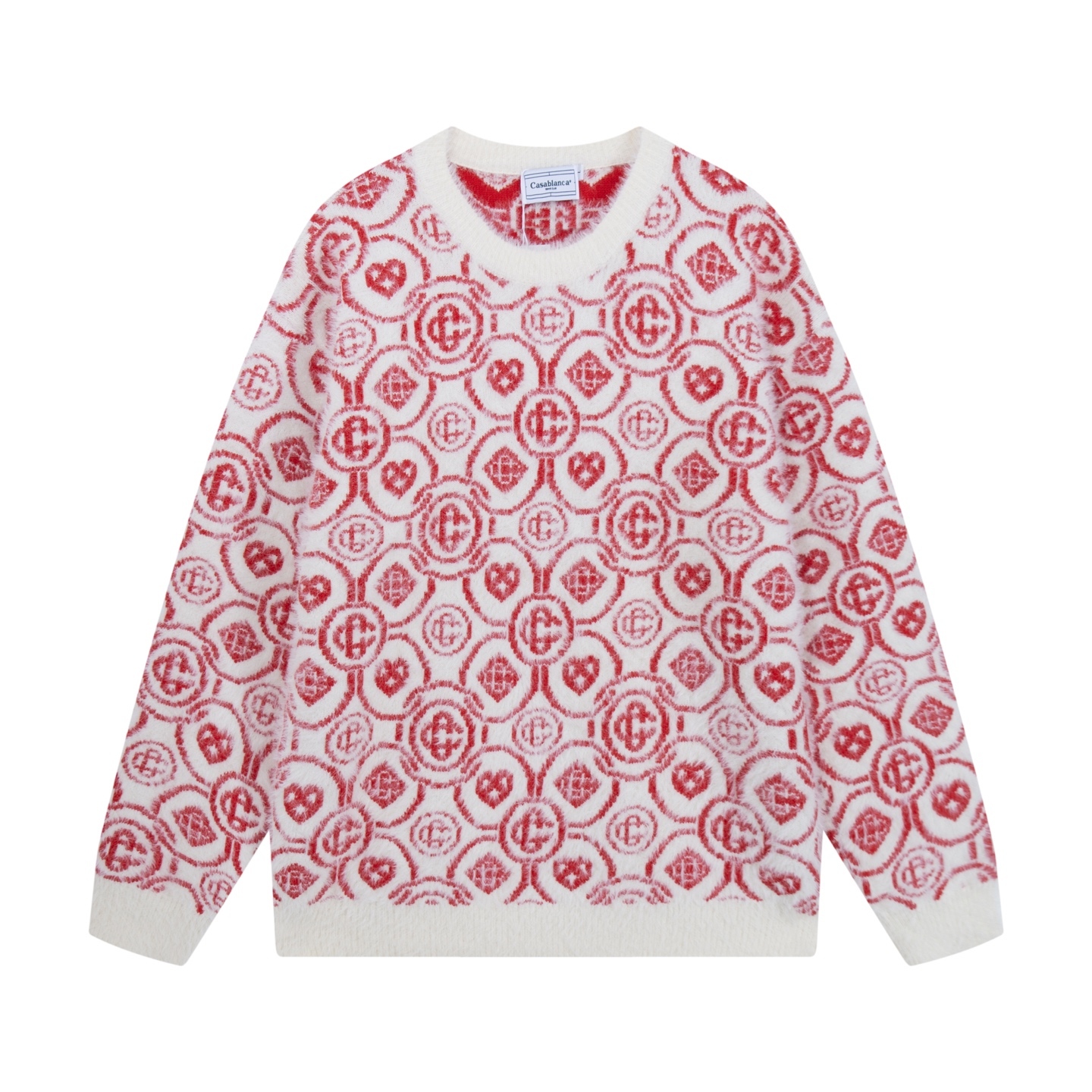 Casa  479913 Red White Wool Sweater