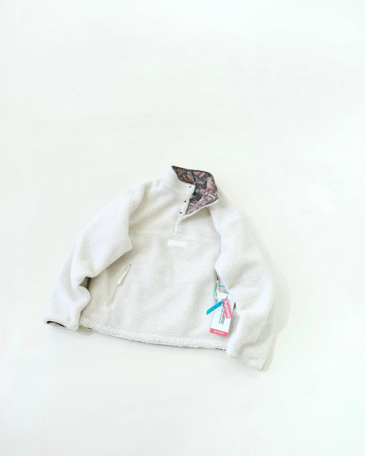 Sup Polartec fw25 week8 Double-Sided Lamb Fur Half-zip Hoodie 4 Colors