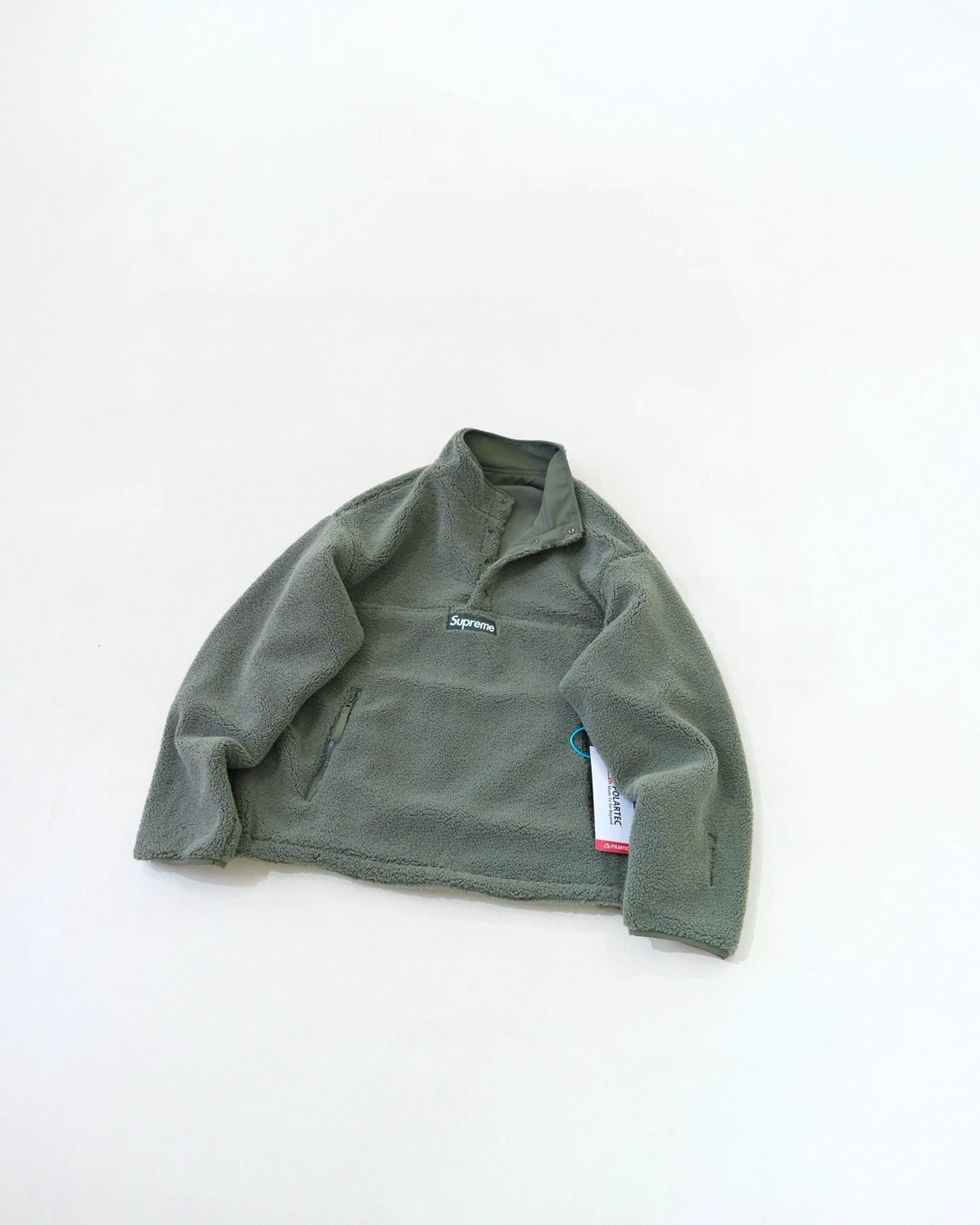 Sup Polartec fw25 week8 Double-Sided Lamb Fur Half-zip Hoodie 4 Colors