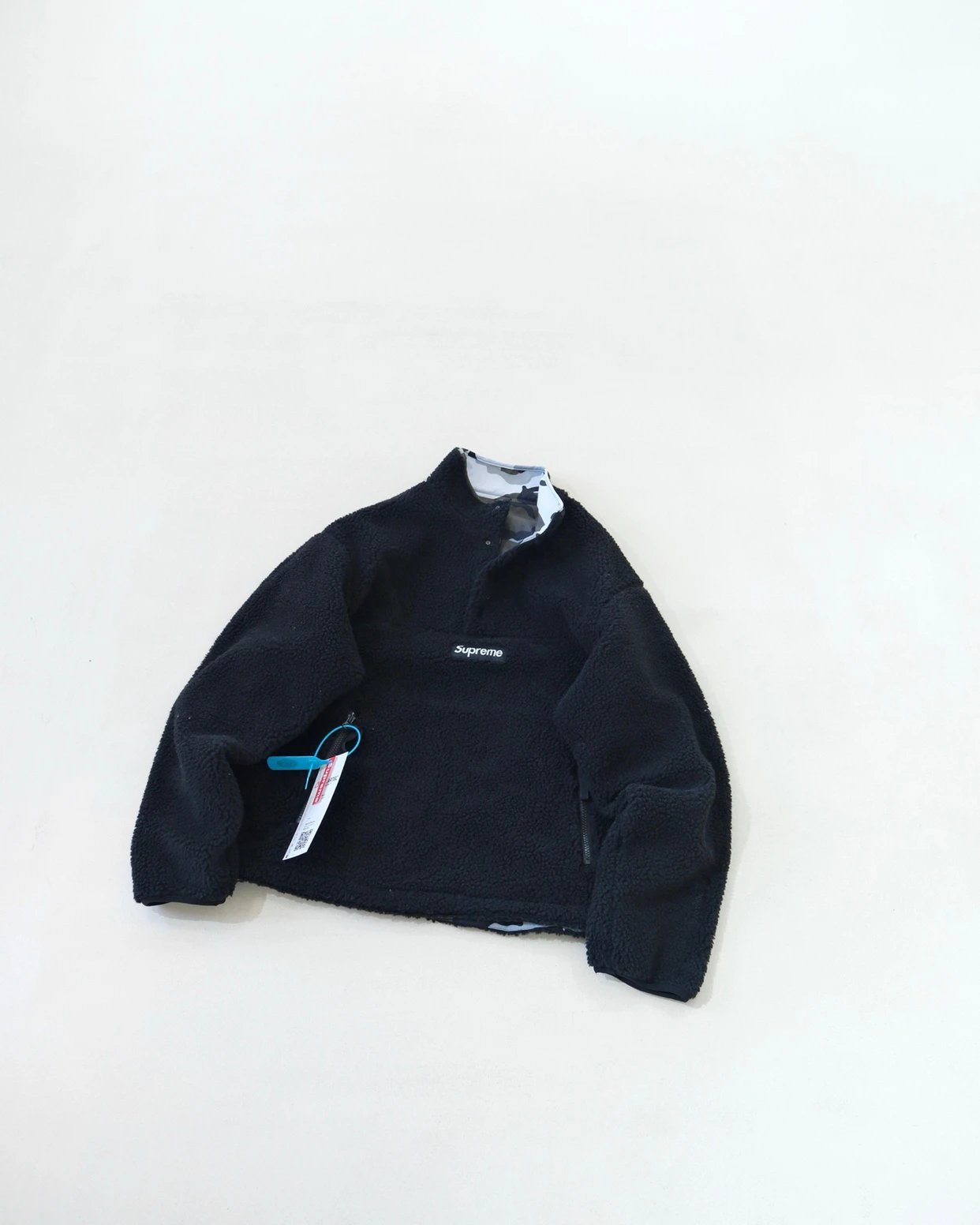 Sup Polartec fw25 week8 Double-Sided Lamb Fur Half-zip Hoodie 4 Colors