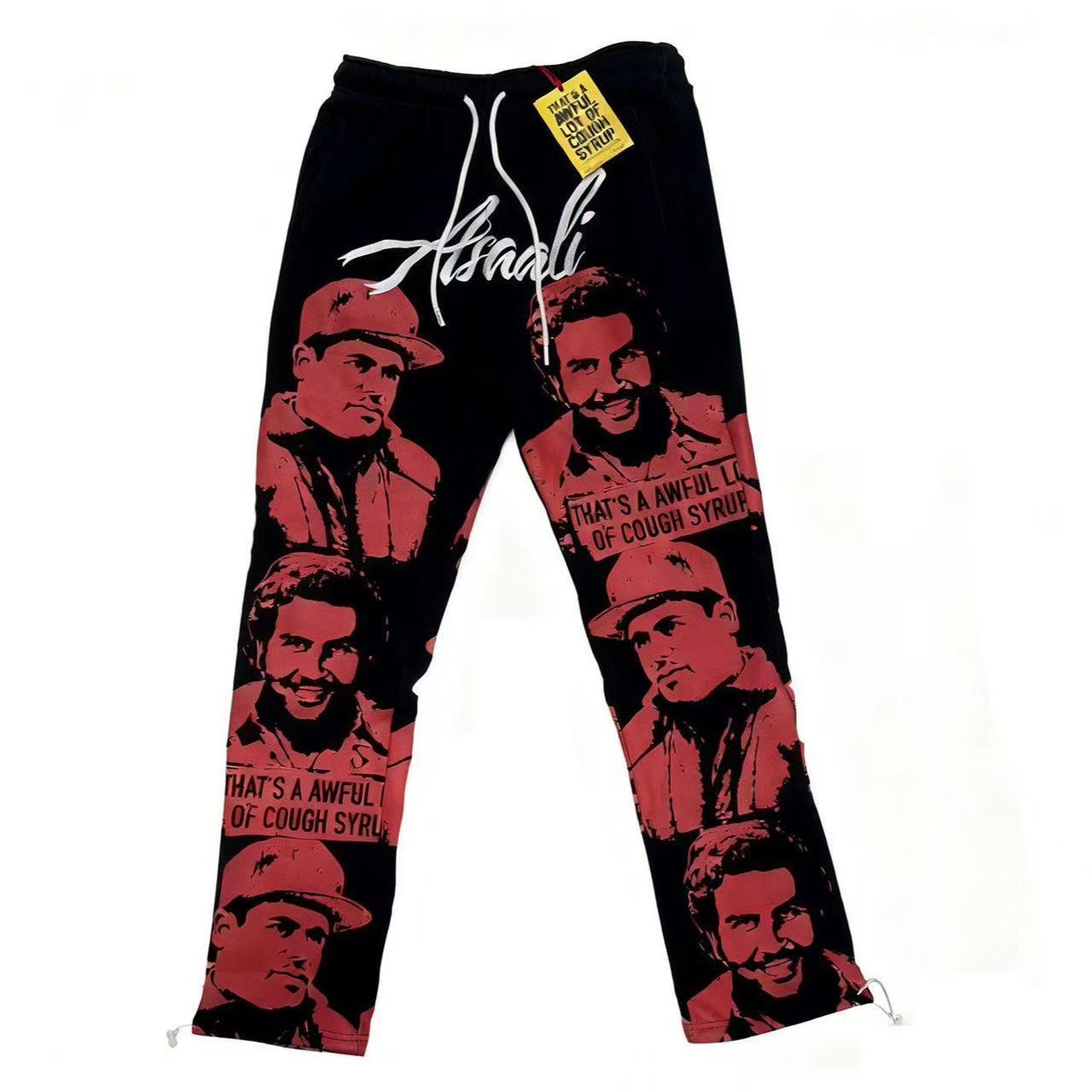 Thats A Awful Lot Of Cough Syrup 1:1 quality version Portrait Alphabet Print Zipper Hoodie And Pants 3 colors