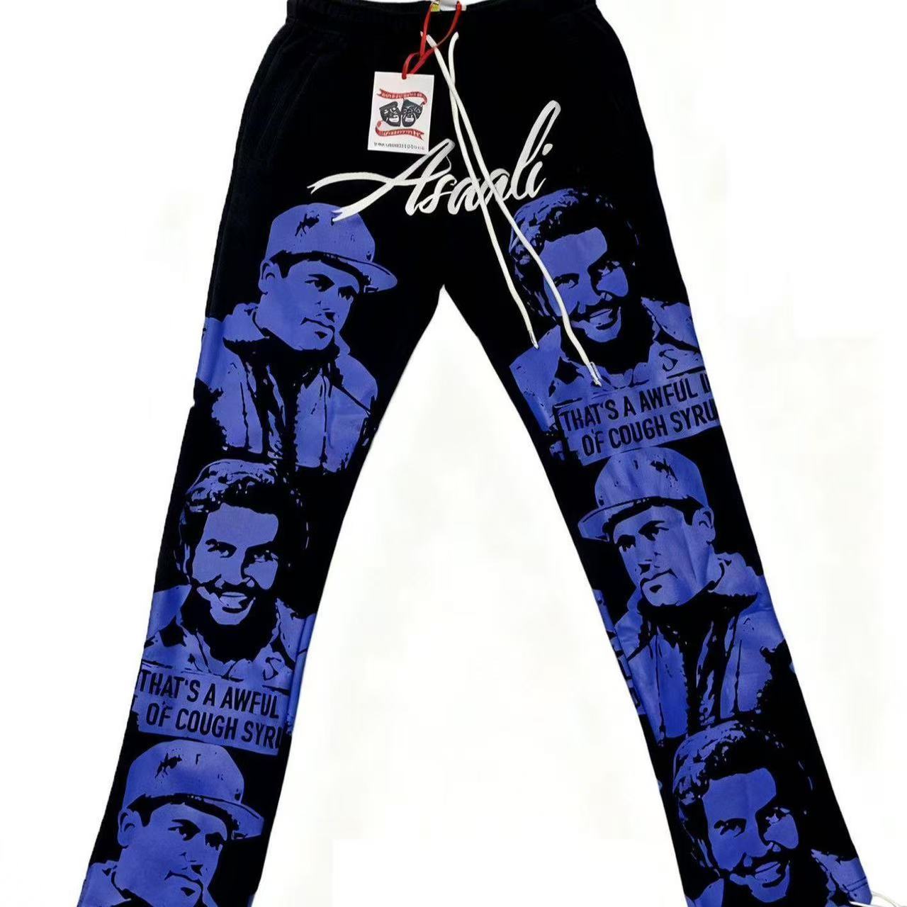 Thats A Awful Lot Of Cough Syrup 1:1 quality version Portrait Alphabet Print Zipper Hoodie And Pants 3 colors