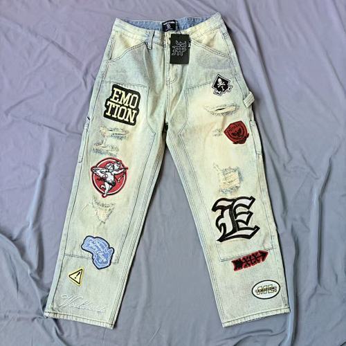 Mixed Emotion Patches Jeans