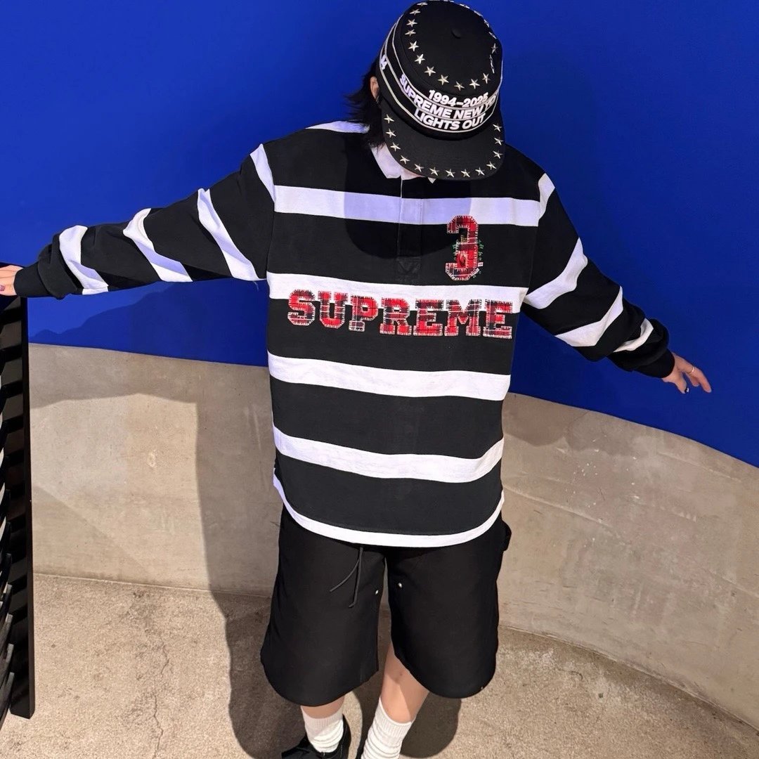 Sup Week1 Strip Rugby Polo Longsleeve