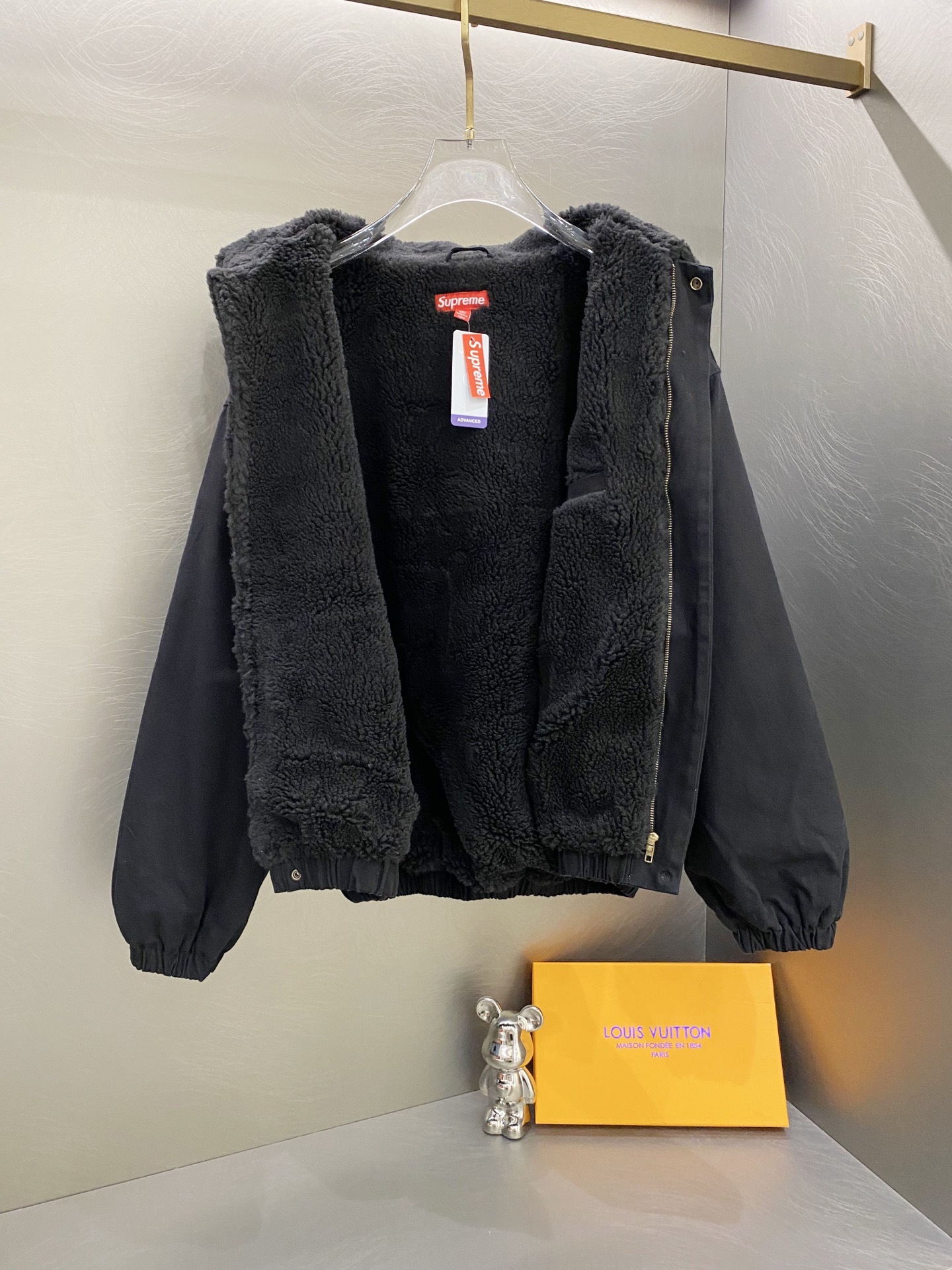 Sup FW24 WEEK6 Faux Shearling Lined Bomber Jacket 458047