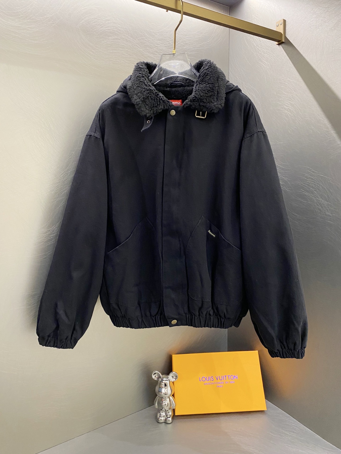 Sup FW24 WEEK6 Faux Shearling Lined Bomber Jacket 458047