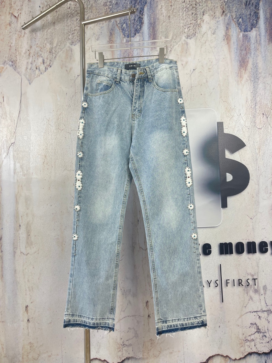 AM 495329 Side Jewerly Jeans Black And Blue