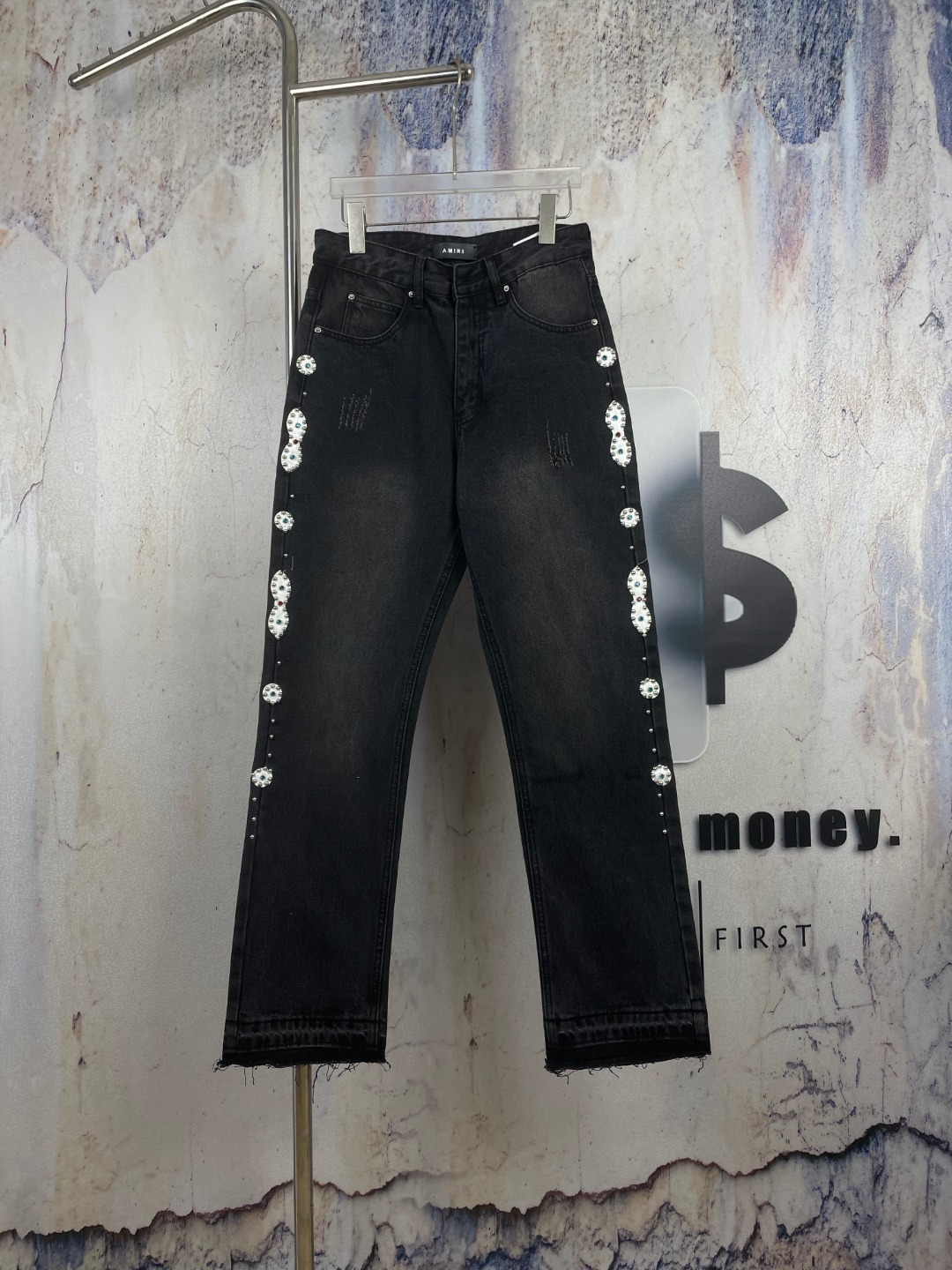 AM 495329 Side Jewerly Jeans Black And Blue