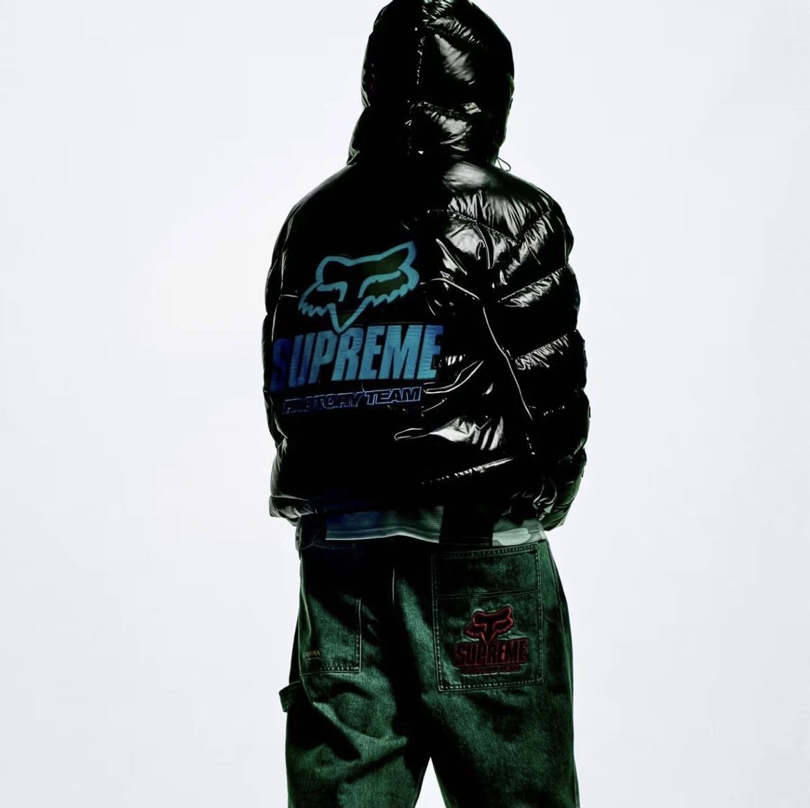 Sup x Fox Racing Week9 Shiny Down Puffer Jacket 3 Colors