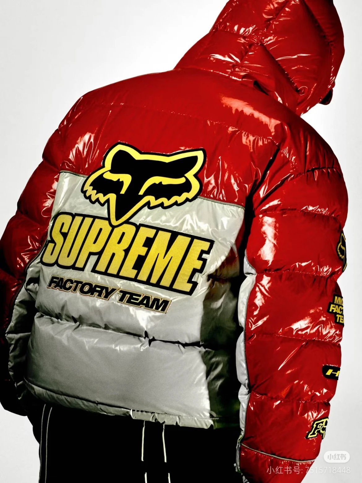 Sup x Fox Racing Week9 Shiny Down Puffer Jacket 3 Colors
