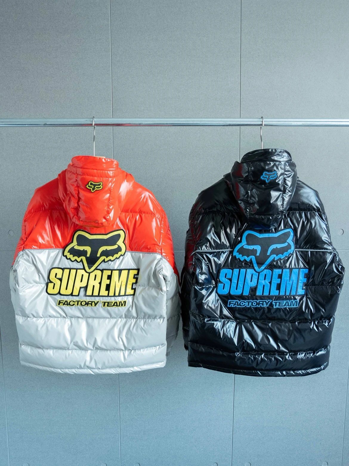 Sup x Fox Racing Week9 Shiny Down Puffer Jacket 3 Colors