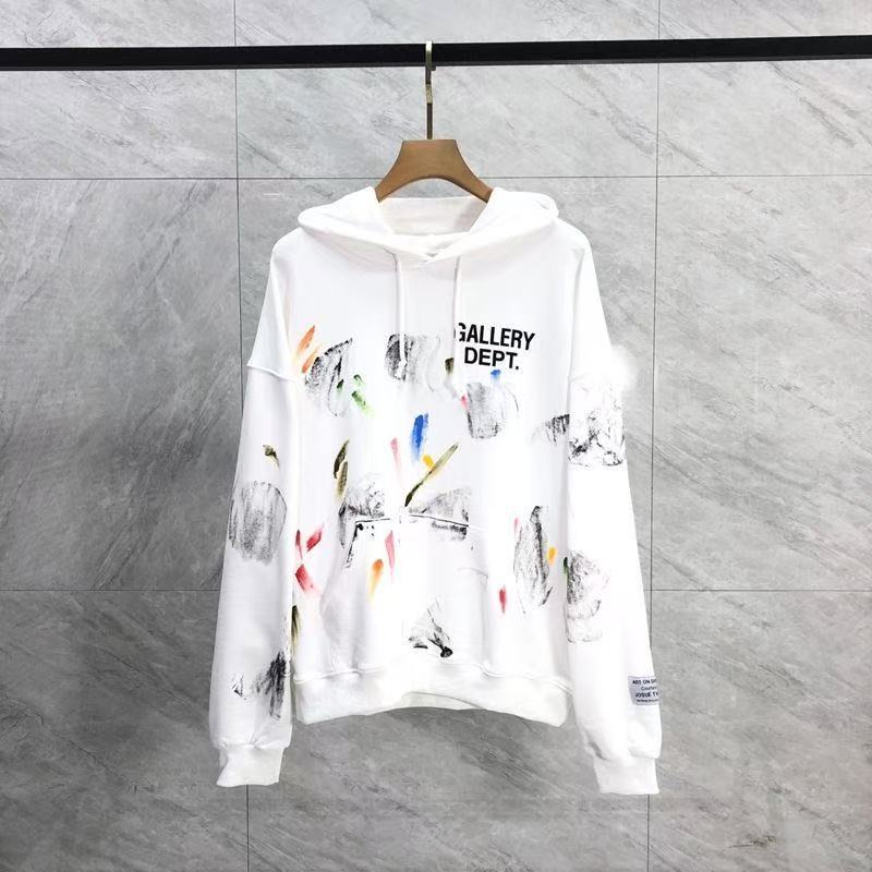 Gallery Dept Splash-ink Hoodie Black And White