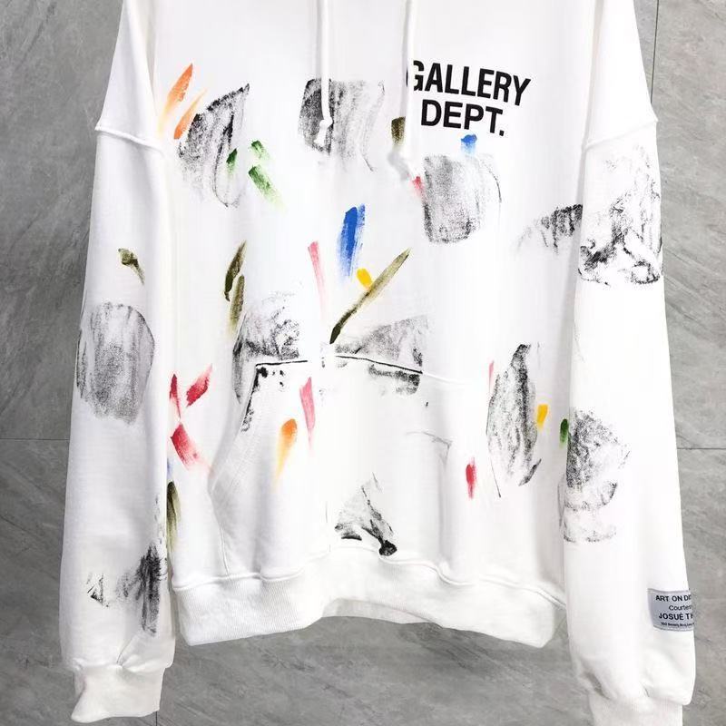 Gallery Dept Splash-ink Hoodie Black And White