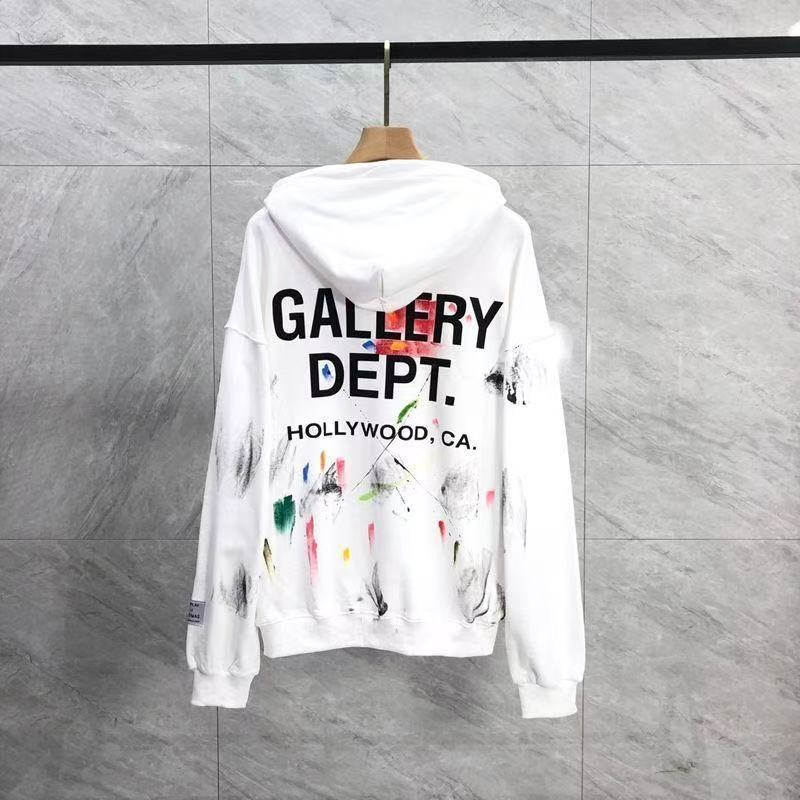 Gallery Dept Splash-ink Hoodie Black And White