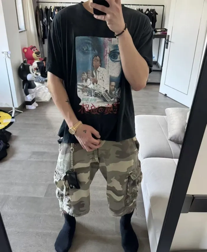Paly Hollywood The Devil's Companion Print Washed Version Tee