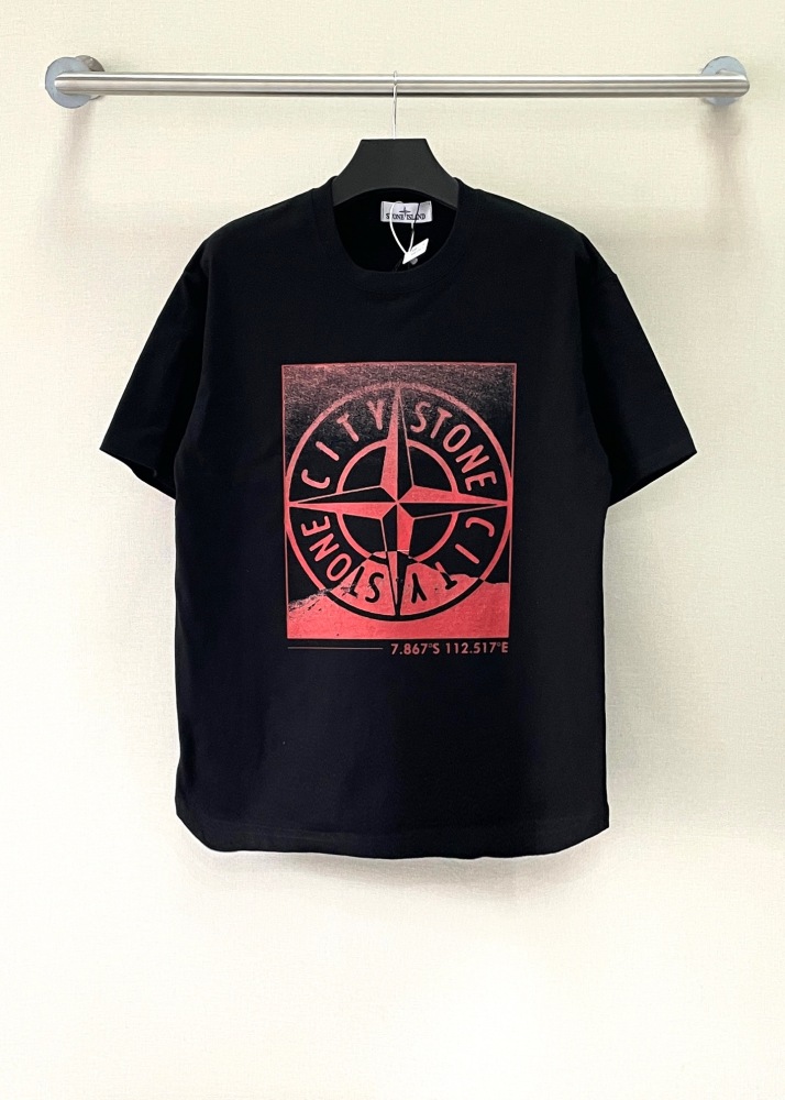 St0ne Island 500419 Red Logo Location Shirt