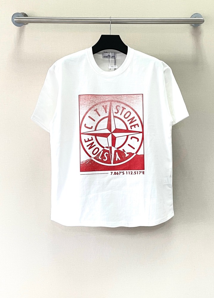 St0ne Island 500419 Red Logo Location Shirt