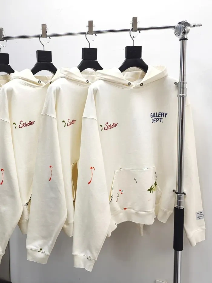 GD 1:1 quality version Embroidered Hand-Painted G-Leather Hoodie 2 colors