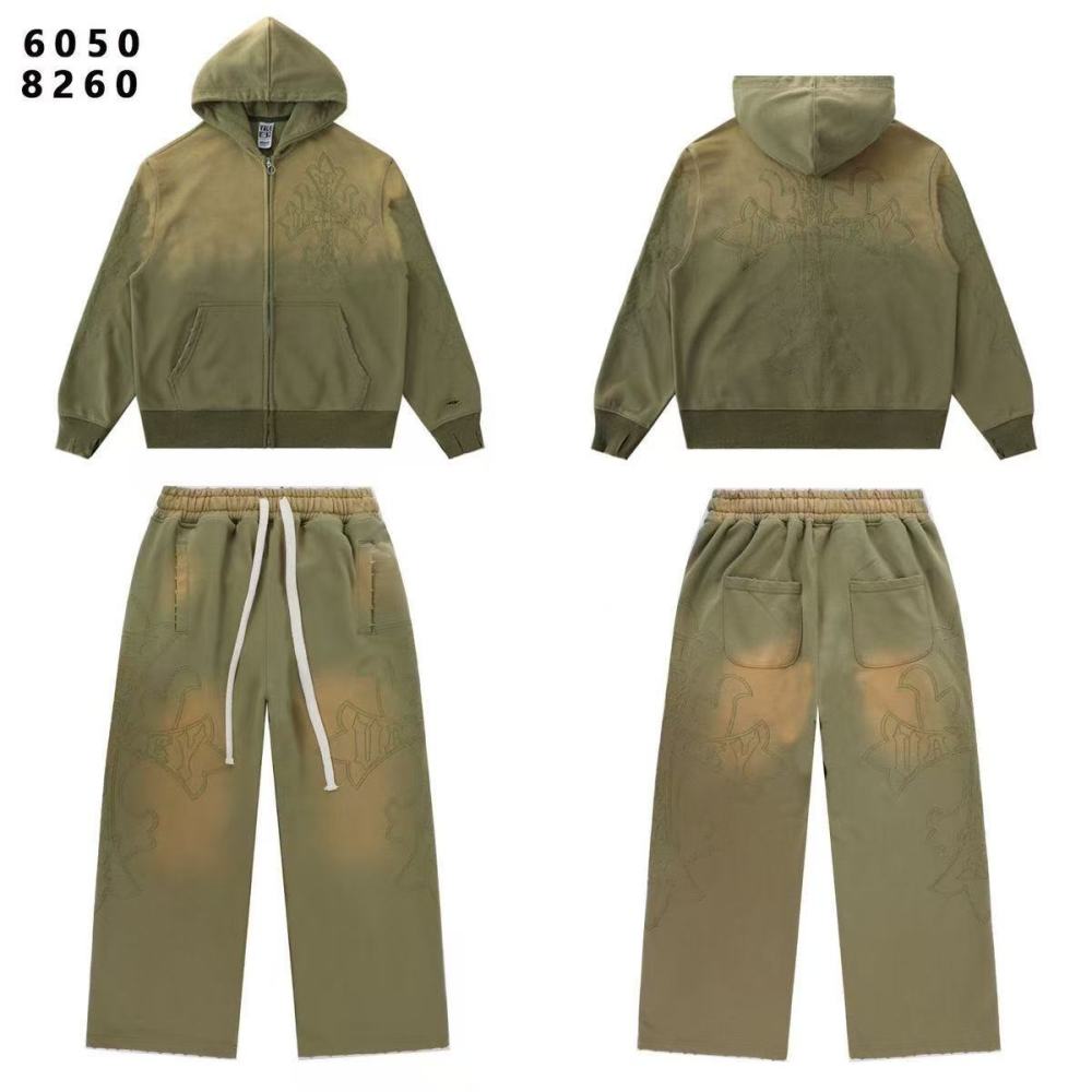 Vale Forever Anthem Washed Material Zip Up Hoodie Pants 3 Colors