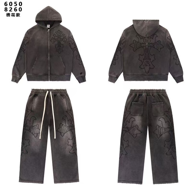 Vale Forever Anthem Washed Material Zip Up Hoodie Pants 3 Colors