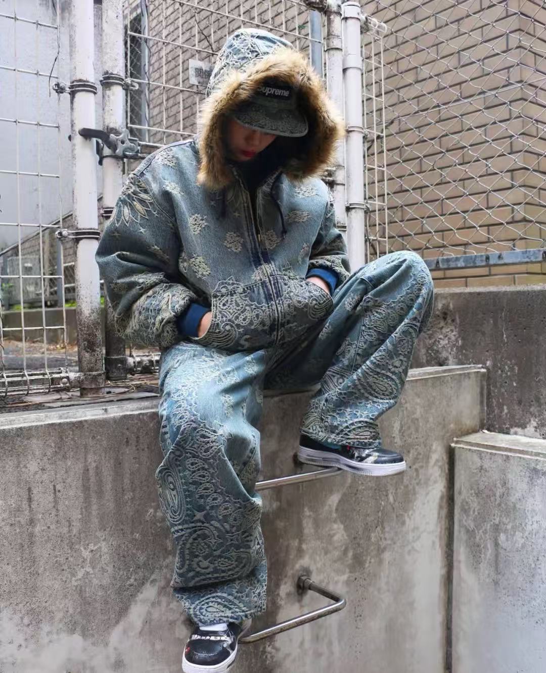Sup Bandana Denim Jacket Winter