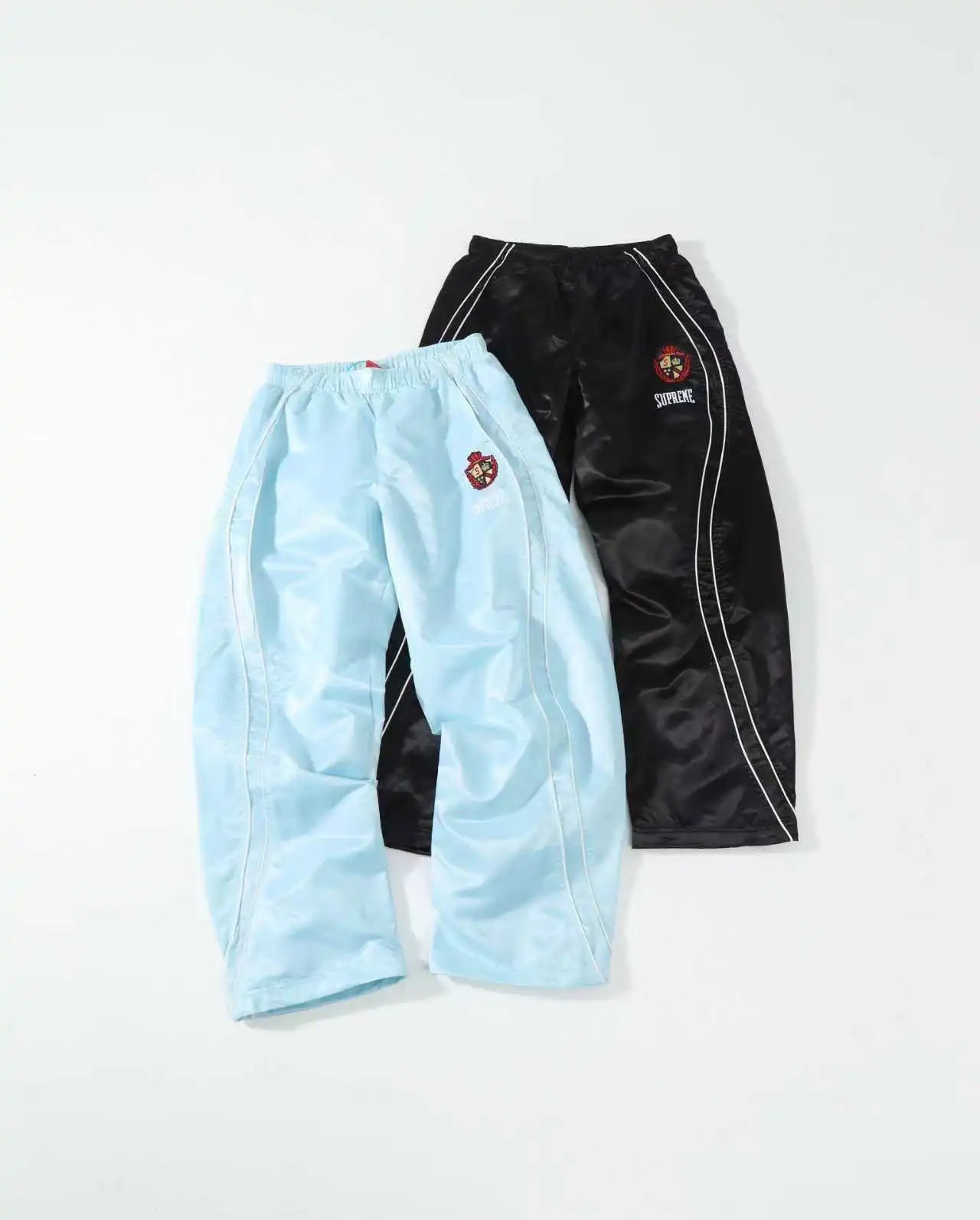 Sup SS25 Week16 Satin Track Suit Black Blue
