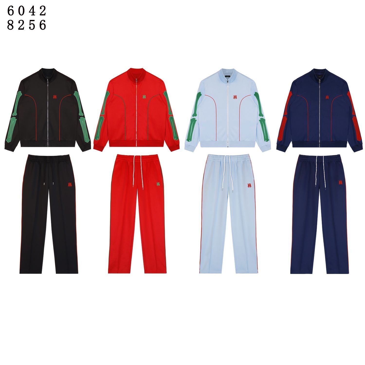 Amiri Bone Splicing Embroidery Set 4 Colors