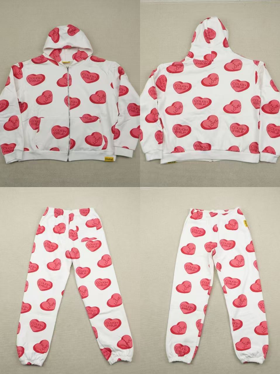 1:1 Thats A Awful Lot Of Cough Syrup I Love Heart Zip Hoodie And Pants