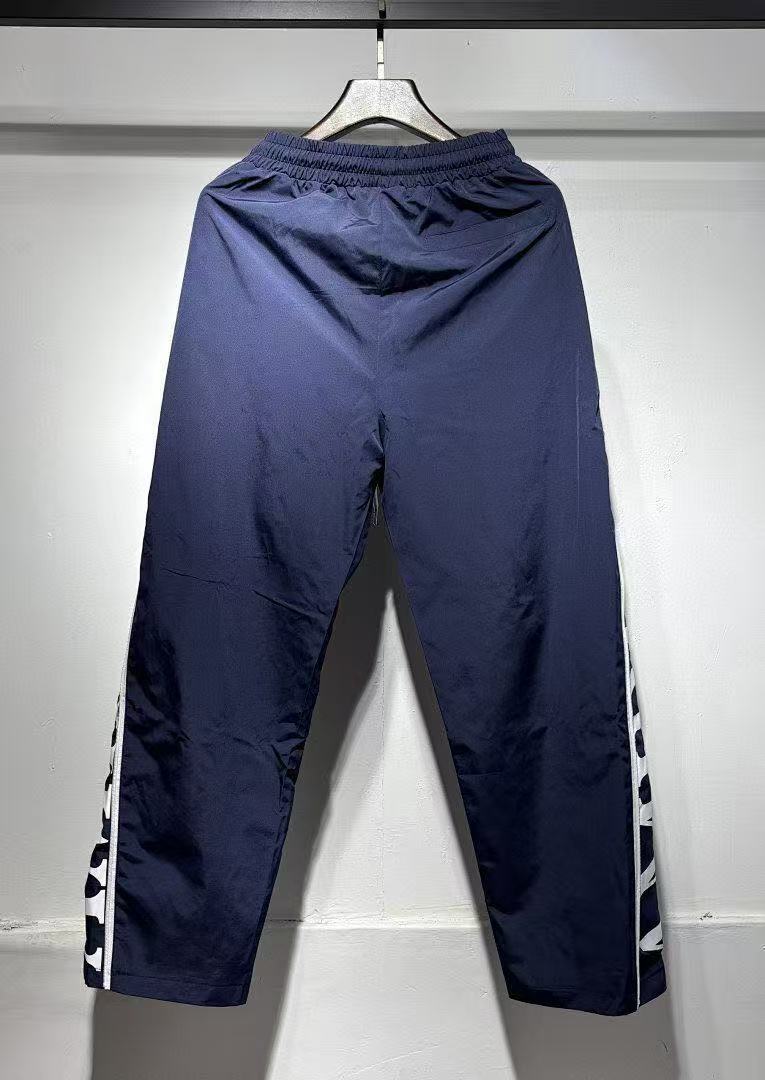 AM Side Zip Letter Mesh Layer Pants 4 Colors
