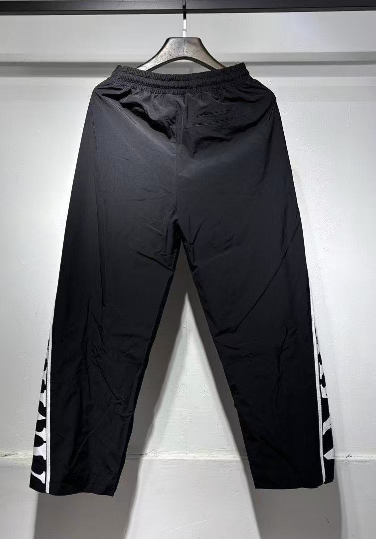 AM Side Zip Letter Mesh Layer Pants 4 Colors