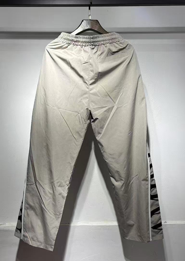 AM Side Zip Letter Mesh Layer Pants 4 Colors