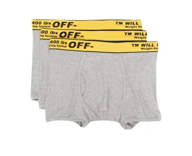 OW Solid Color Knitted Pure Cotton Simple Breathable Men's Underwear 3 Pairs in A Pack