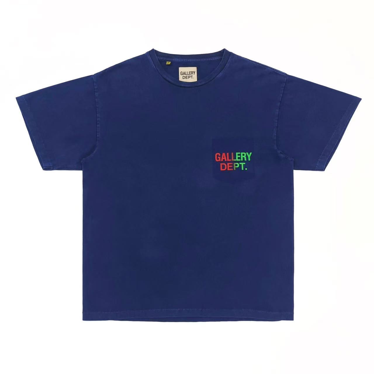 1:1 Gallery Dept Red And Green Letter Shirt
