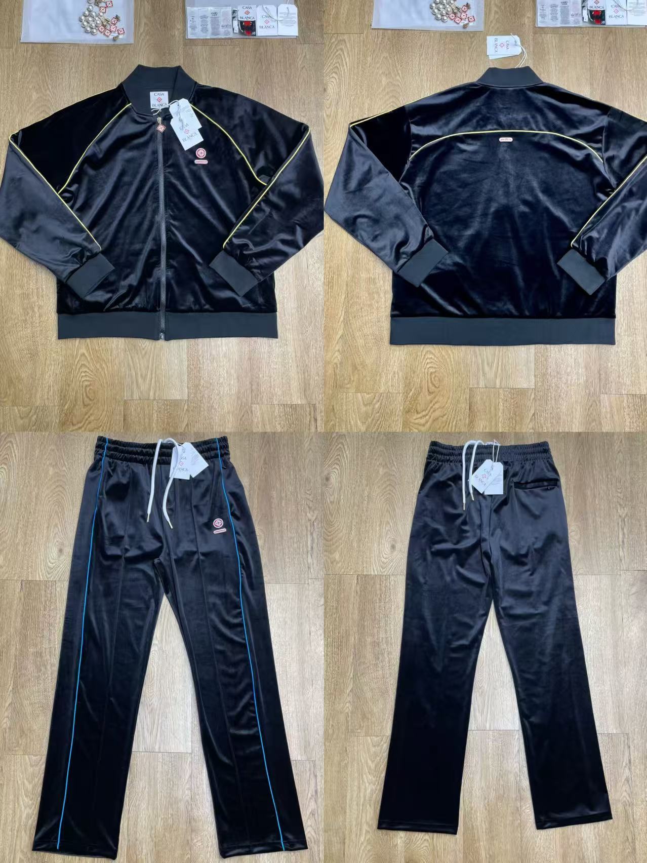 1:1 Casablanca Velvet Black Jacket And Pants