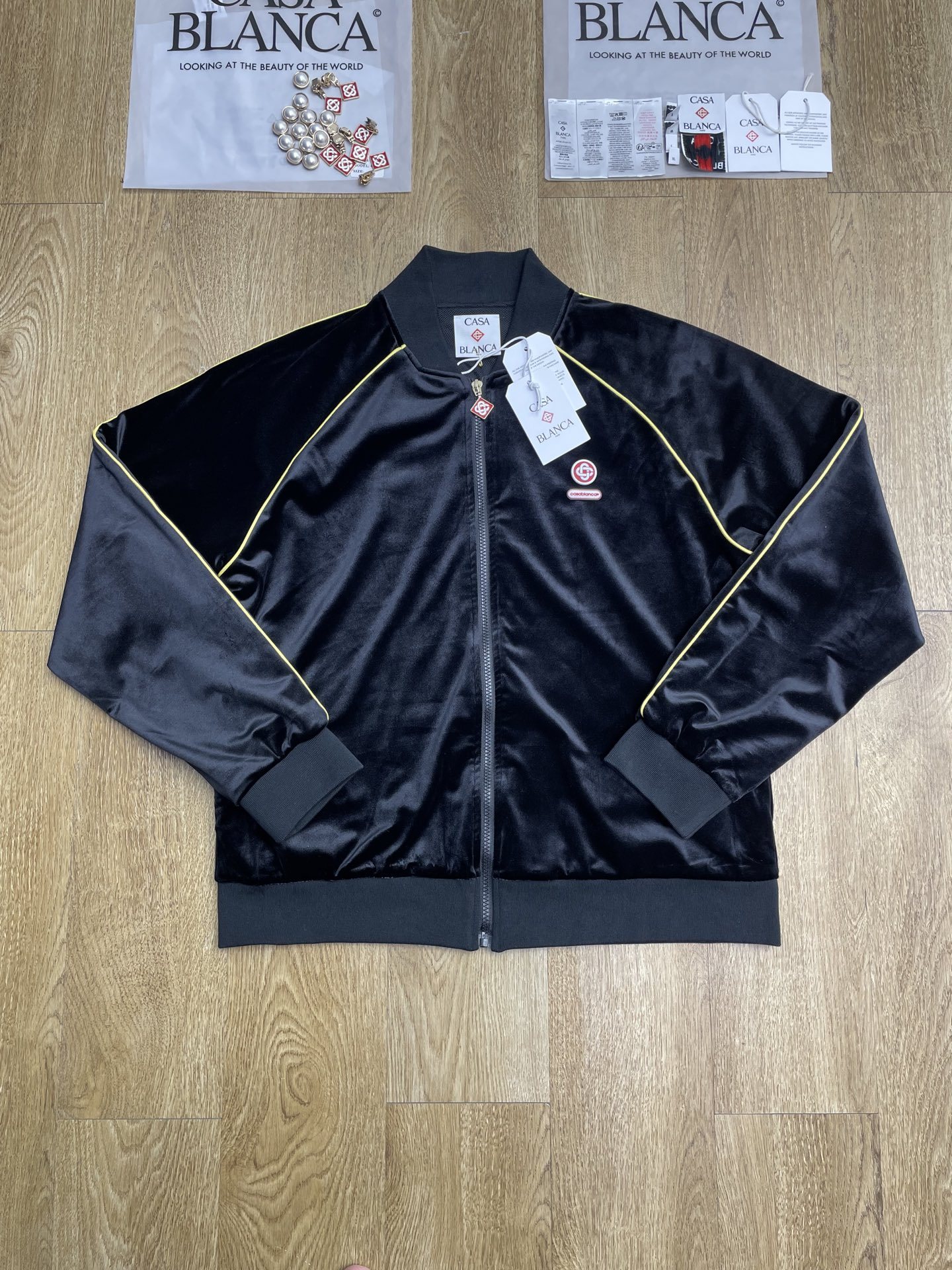 1:1 Casablanca Velvet Black Jacket And Pants
