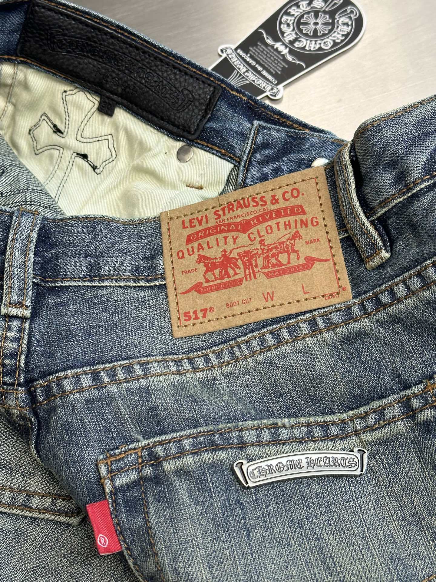 1:1 CH 554236 Black Crossings Blue Jean Pants