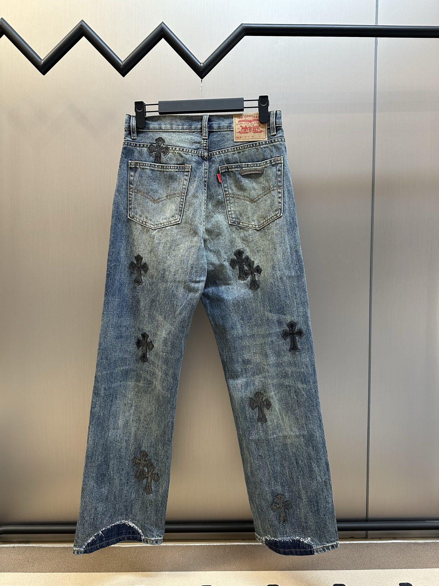 1:1 CH 554236 Black Crossings Blue Jean Pants