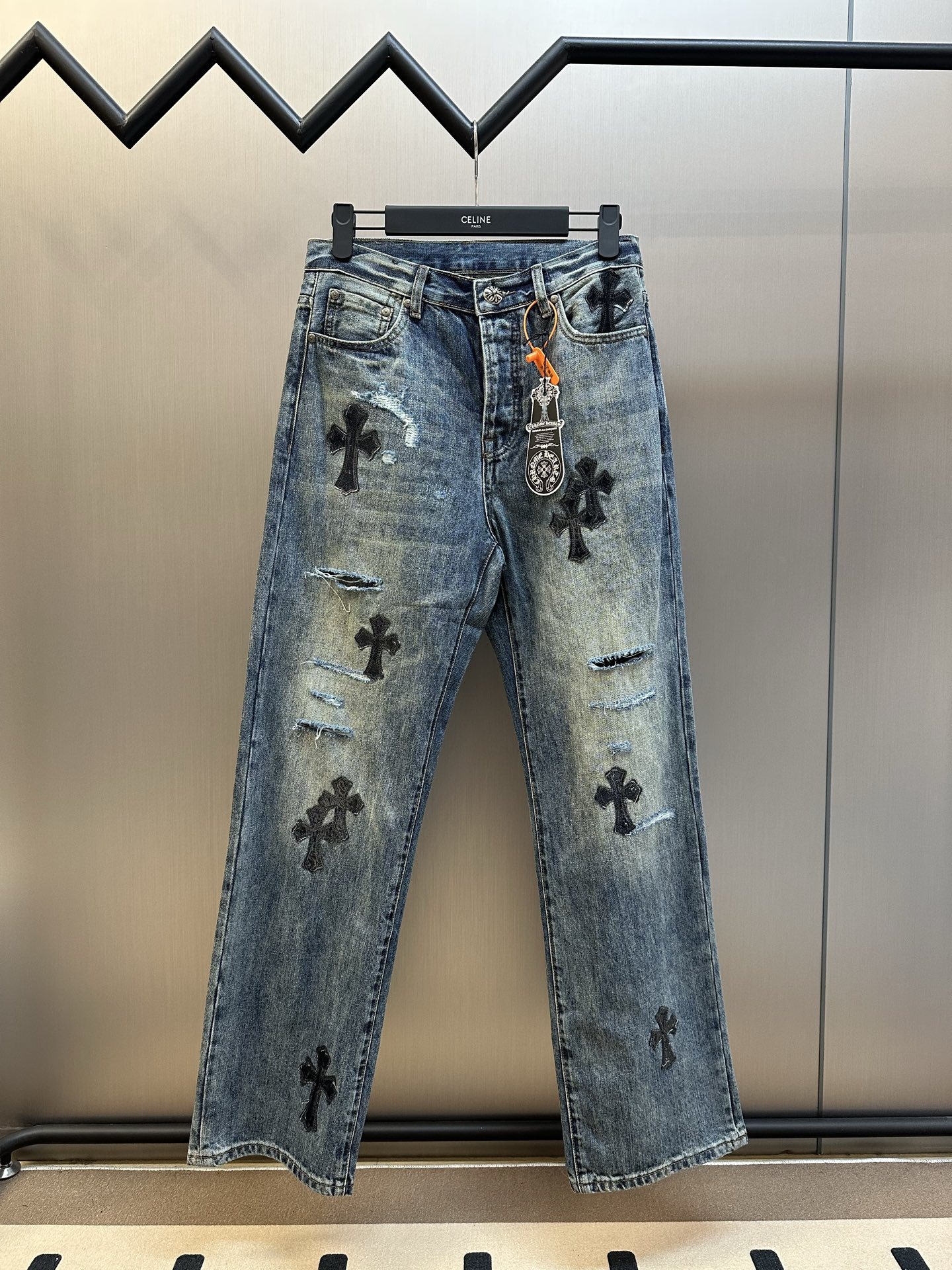 1:1 CH 554236 Black Crossings Blue Jean Pants