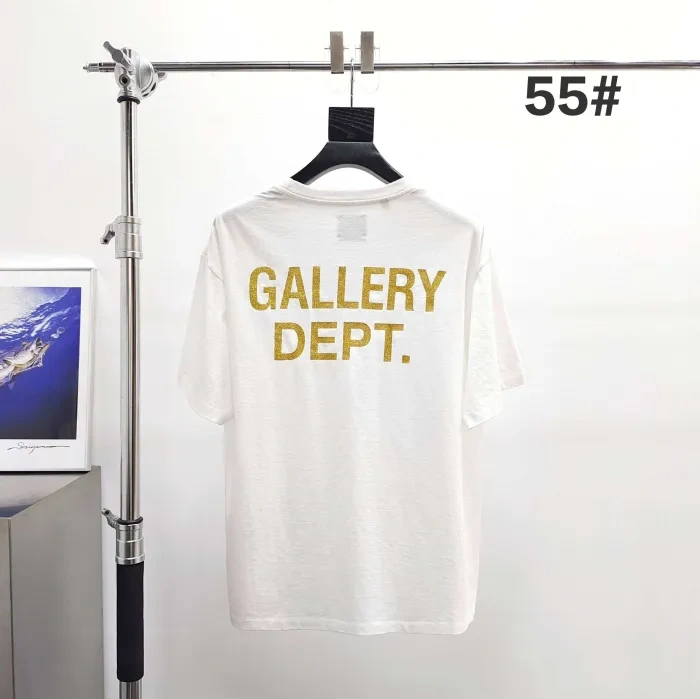 Gallery Dept 1:1 quality version Back Gold Foil Basic Print Tee