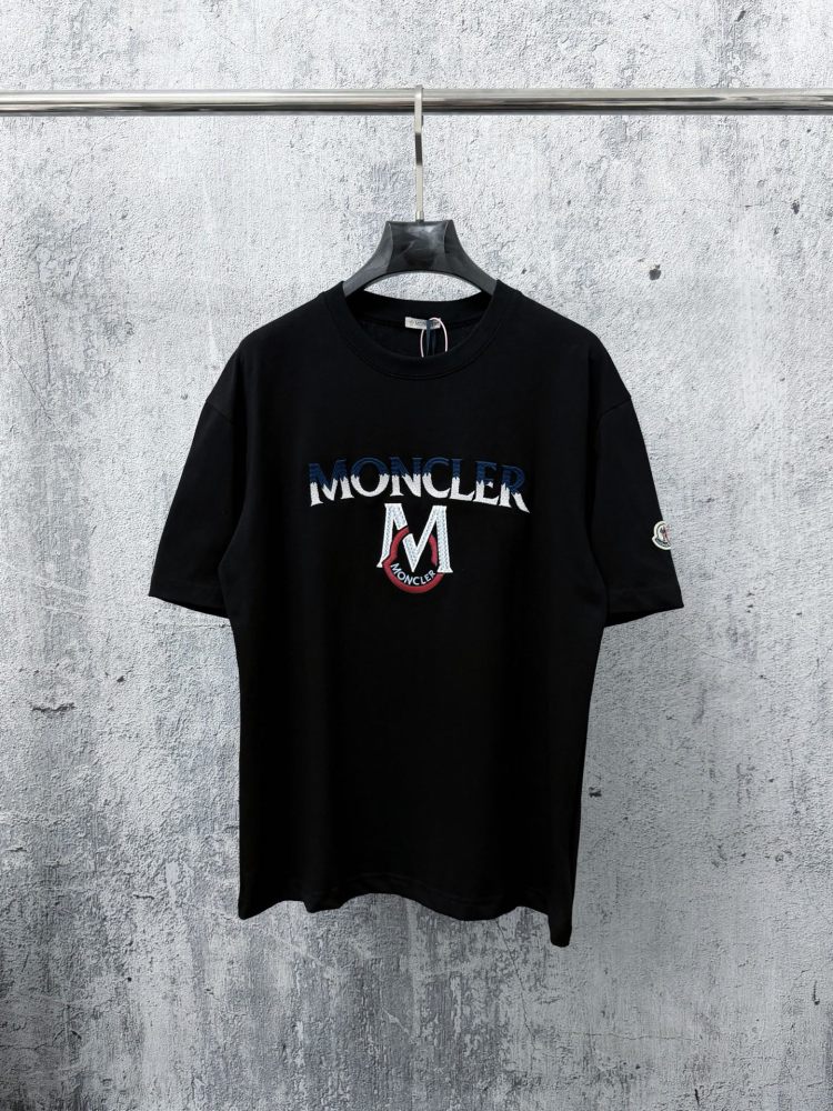 M0ncler 567271 Embroidered Shirt Black And Shirt