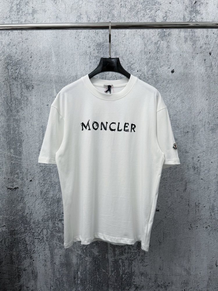 M0ncler 567275 Letters Shirt Black And White