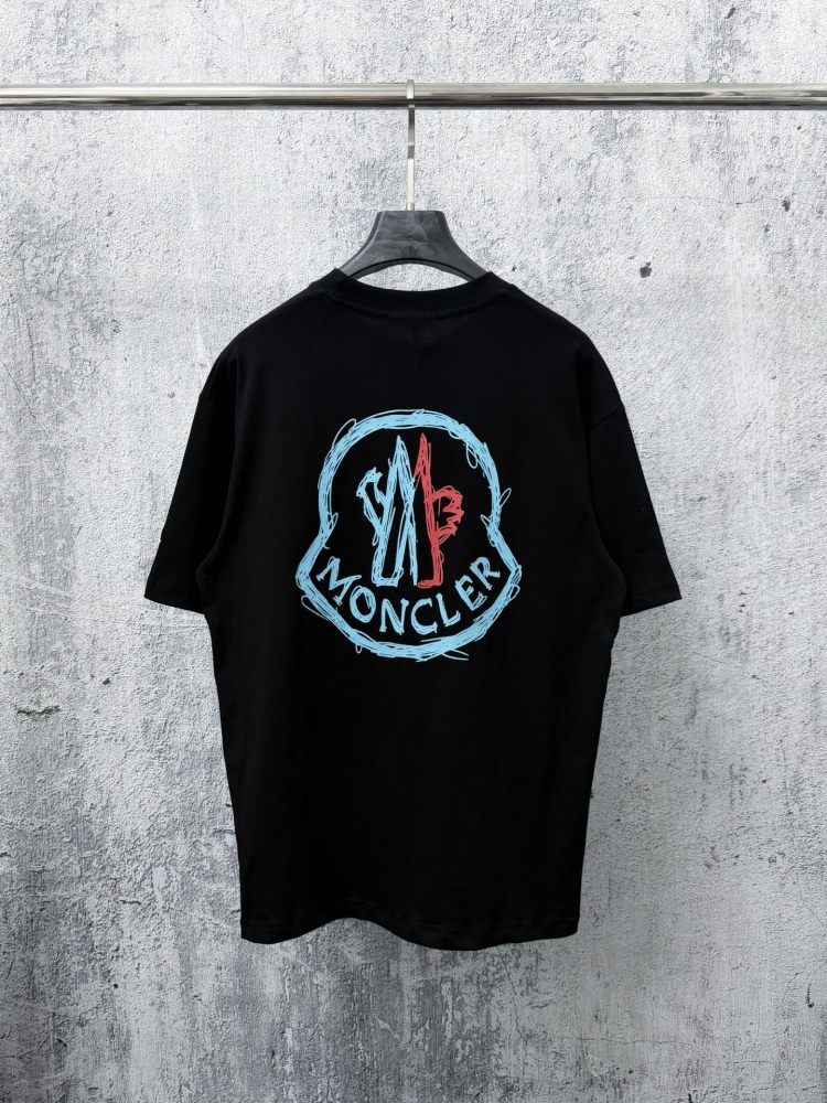 M0ncler 567275 Letters Shirt Black And White